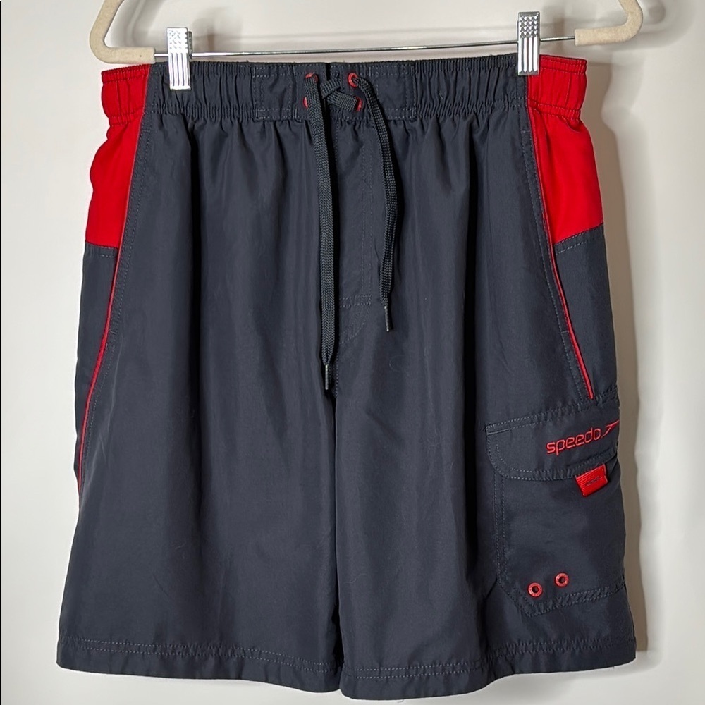 Speedo Men's Swim Trunks - Black and Red
